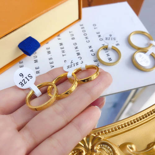 LVJ033 316L steel plating gold ring Jewelry