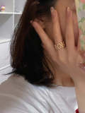 DJ089 316L steel plating gold ring Jewelry
