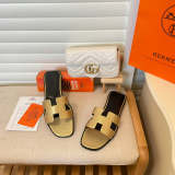 MJHS7 Leather slippers Women shoes 35-42 With box