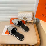 MJHS7 Leather slippers Women shoes 35-42 With box