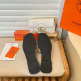 MJHS7 Leather slippers Women shoes 35-42 With box
