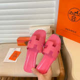 MJHS9 Leather slippers Women shoes 35-42 With box