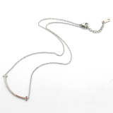 TN016   Women's smiley face stainless steel necklace jewelry