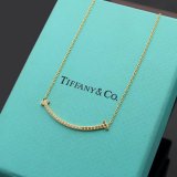 TN016   Women's smiley face stainless steel necklace jewelry