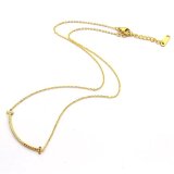 TN016  Women's smiley face stainless steel necklace jewelry
