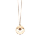 GN05    Round Bee Pendant Necklace Jewelry