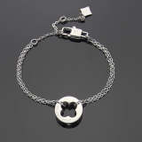 LVB02  Four leaf flower double layer bracelet jewelry