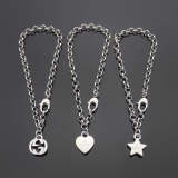 GB03  Heart shaped letter bracelet jewelry