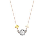 LVN013    Round four leaf flower pendant necklace jewelry