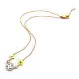 LVN013    Round four leaf flower pendant necklace jewelry