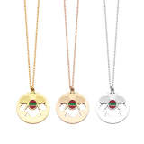 GN05    Round Bee Pendant Necklace Jewelry