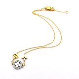 LVN013    Round four leaf flower pendant necklace jewelry