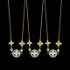 LVN013    Round four leaf flower pendant necklace jewelry