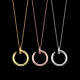 CAN01   Head and tail diamond pendant necklace jewelry