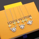 LVN013    Round four leaf flower pendant necklace jewelry