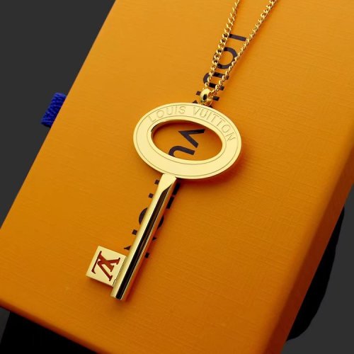 LVN014   Large Key Long Necklace Jewelry