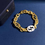 GB79 New Bracelet Brass Material Gold Plated Jewelry 17cm