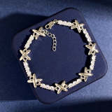 TB79 New Bracelet Brass Material Gold Plated Jewelry 18.5cm+3cm