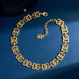 DGN1 Fashion New Style Necklace Jewelry Brass Material Gold-Plating 34cm+7cm lengthening