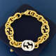 GB79 New Bracelet Brass Material Gold Plated Jewelry 17cm