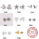 PDE091 pandora 925 Sterling Silver Earrings 1:1 Quality Butterfly flower earring