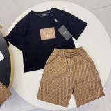 TBUC4 Boys Baby T-shirt shorts Suit Children's Clothing Kids Summer Clothing