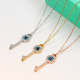 TN73 18K Rose Gold Key Fancy Diamond Full Diamond Couple Necklace  Jewelry
