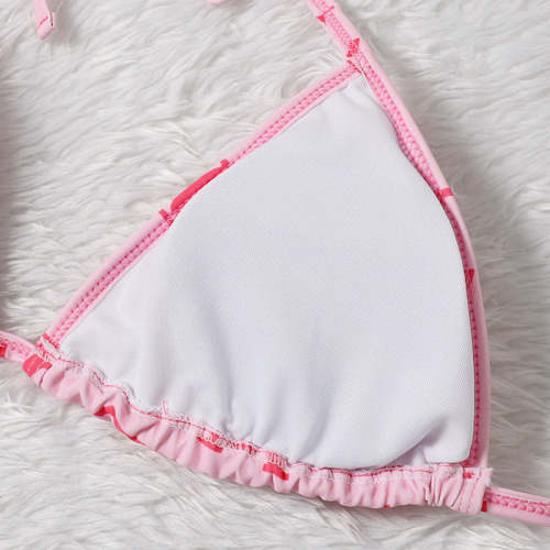 8929   Women's summer alphabet split swimsuit