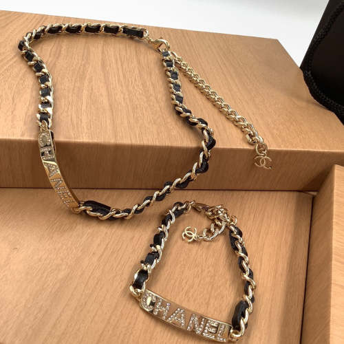 CHN40  Beautiful wear leather chain necklace