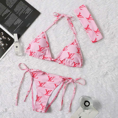 8929   Women's summer alphabet split swimsuit