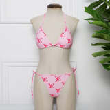 8929   Women's summer alphabet split swimsuit