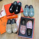 MJHS06 Women slipper Leather Shoes 35-40 with box