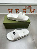 YGS06 Women and Man Leather Slippers 36-45 Shoes with Box