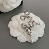 CE2 Fragrant butterfly hanging pearl drop earrings   Jewelry