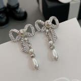 CE2 Fragrant butterfly hanging pearl drop earrings   Jewelry