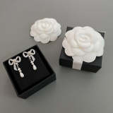 CE2 Fragrant butterfly hanging pearl drop earrings   Jewelry