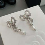 CE2 Fragrant butterfly hanging pearl drop earrings   Jewelry