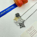 LVN018 The new letter necklace is super textured  Jewelry