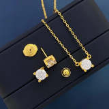 CAN36 Classic brand earring necklace, women's jewelry, copper plated with gold   Jewelry
