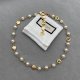 GUN7  New interlocking double G flower pearl necklace  Jewelry