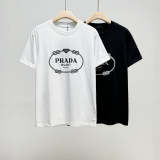 PRC57   New  Men's and women's letter embroidery short-sleeved T-shirt clothing