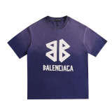 BAC89 High quality new men's and women's letter short sleeved T-shirt