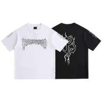 BAC90 High quality new men's and women's letter short sleeved T-shirt