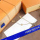 X377   Square flower mud diamond necklace   Jewelry