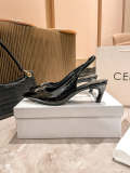 MCS11 Leather slippers 5CM heel shoes 35-41 With box
