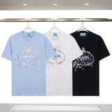 PRC59  New  Men's and women's letter embroidery short-sleeved T-shirt Clothing