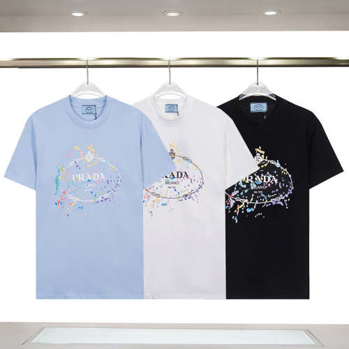 PRC59  New  Men's and women's letter embroidery short-sleeved T-shirt Clothing