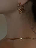 A940  Square flower earring   Jewelry