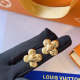 A839   Little sunflower four-leaf clover earrings   Jewelry