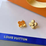 A839   Little sunflower four-leaf clover earrings   Jewelry